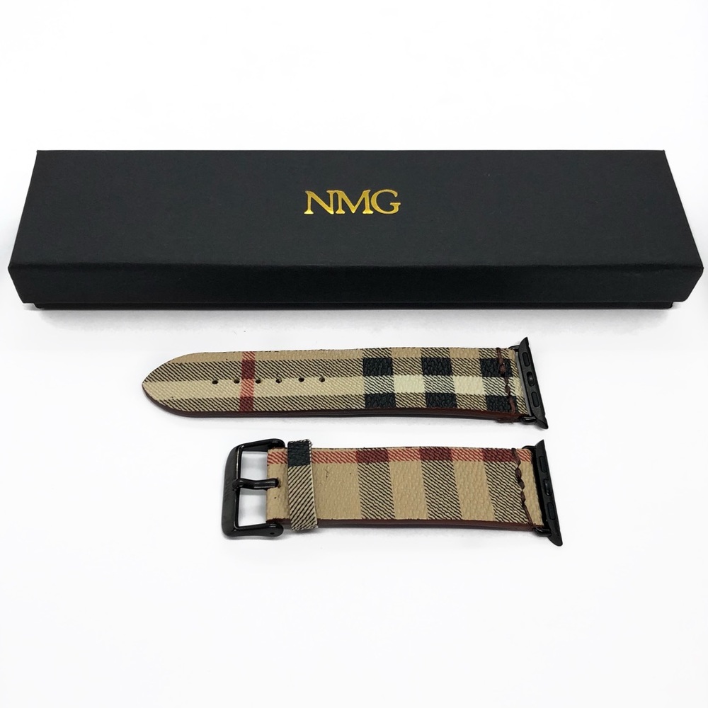 Authentic Burberry Leather Apple Watch Band